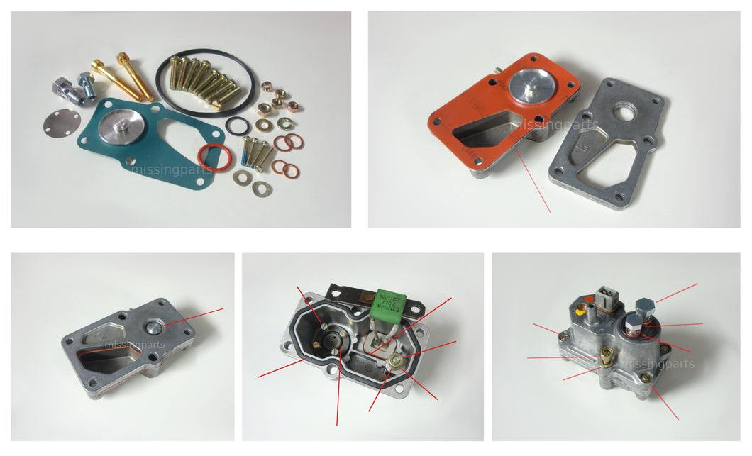 Reparaturset für alle Bosch 1-fach Membran Warmlaufregler / Repair Set for all Bosch single membrane Warm Up Regulator