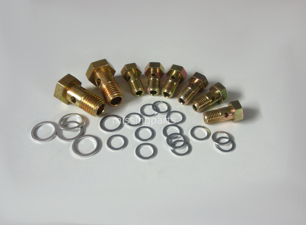 Hohlschrauben Set für Ford Escort Fiesta Orion Xr2i Xr3i RS1600 | Banjo Bolt Set