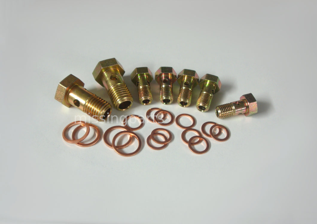 Hohlschrauben Set für Porsche 924 2.0 / Banjo Bolt Set for Porsche 924 2.0